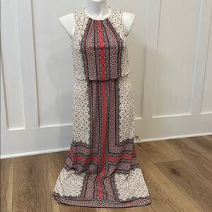 London Style Collection Coral Sleeveless Maxi Dress Size 6